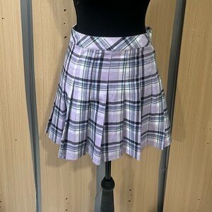 Plaid Purple Mini Skirt